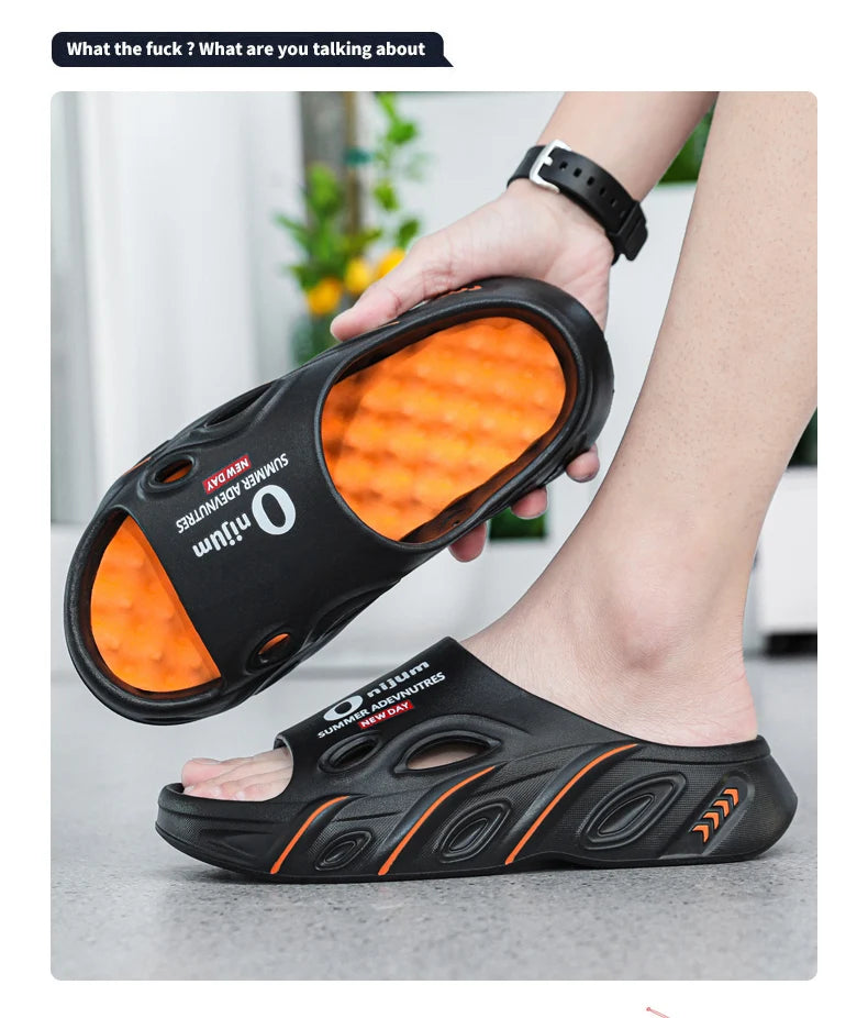 Men Summer Slippers High Quality EVA Sandals Soft Non Slip Platform Soft Slides Outdoor Beach Shoes Unisex Design Slippers