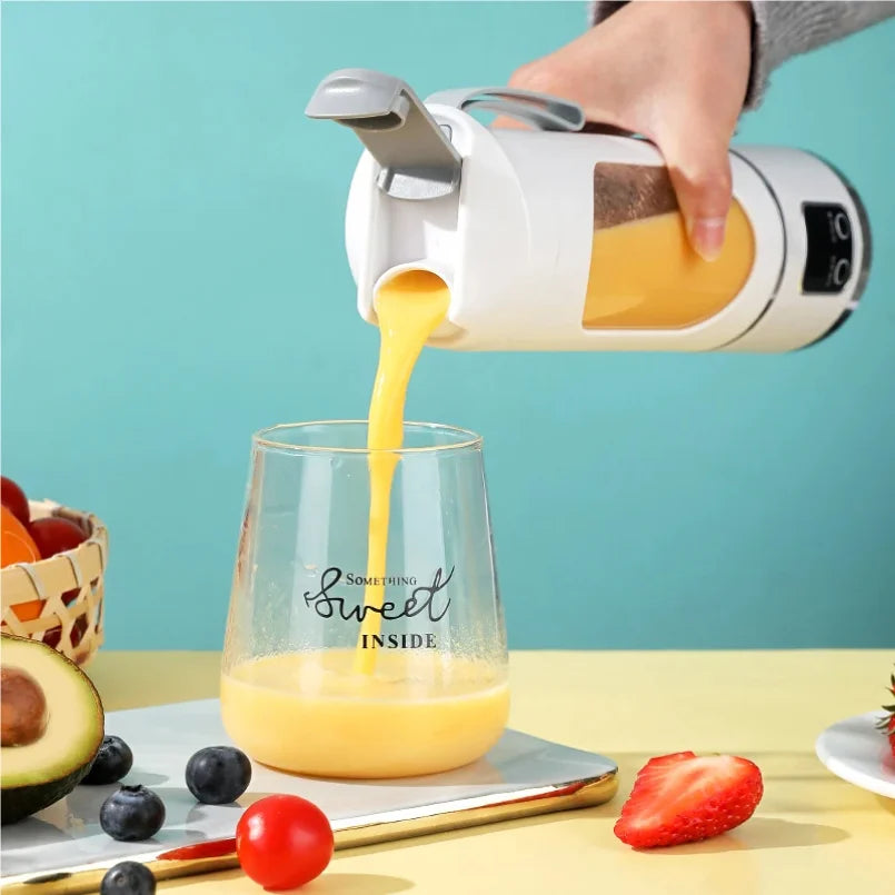Blades Portable Fruit Juicer 450ml Capacity 3 Gears USB Rechargeable Blender Ice Crusher, can make smoothies/ice