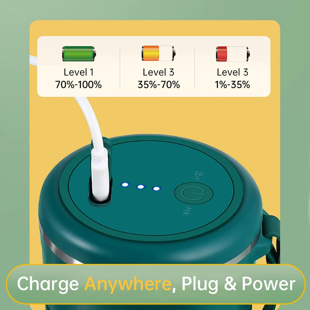 Mini Portable Juicer Bottle USB Charging Electric Juice Cup Home Multi-functional Automatic Fruit Blender For Home Kitchen