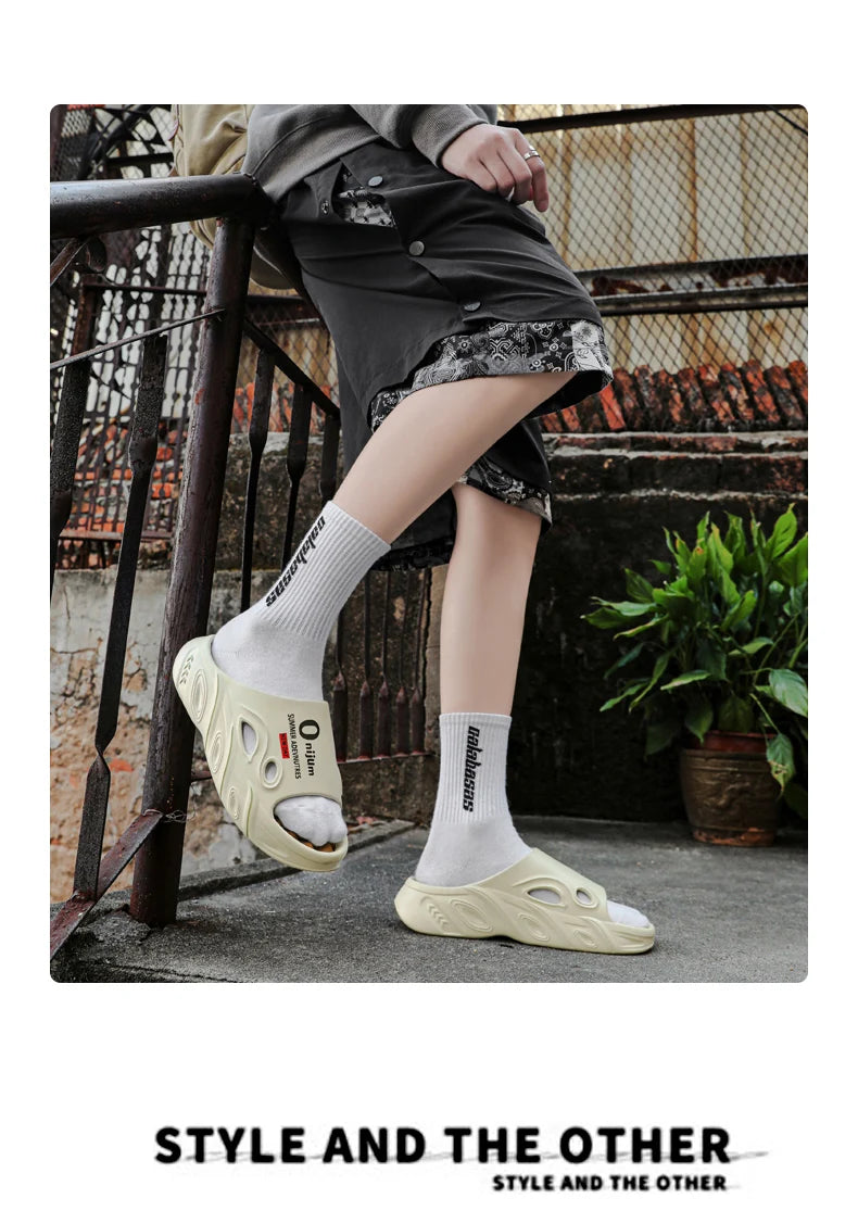 Men Summer Slippers High Quality EVA Sandals Soft Non Slip Platform Soft Slides Outdoor Beach Shoes Unisex Design Slippers