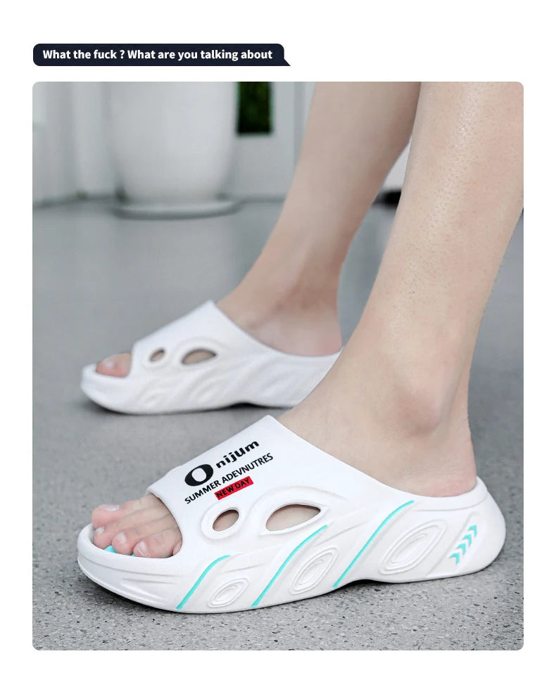 Men Summer Slippers High Quality EVA Sandals Soft Non Slip Platform Soft Slides Outdoor Beach Shoes Unisex Design Slippers