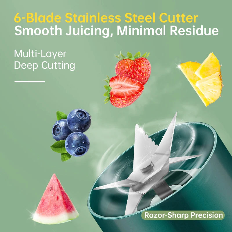 Mini Portable Juicer Bottle USB Charging Electric Juice Cup Home Multi-functional Automatic Fruit Blender For Home Kitchen