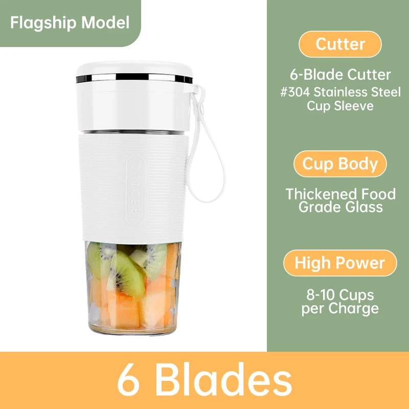 Mini Portable Juicer Bottle USB Charging Electric Juice Cup Home Multi-functional Automatic Fruit Blender For Home Kitchen