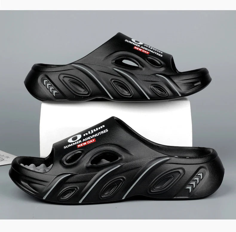 Men Summer Slippers High Quality EVA Sandals Soft Non Slip Platform Soft Slides Outdoor Beach Shoes Unisex Design Slippers
