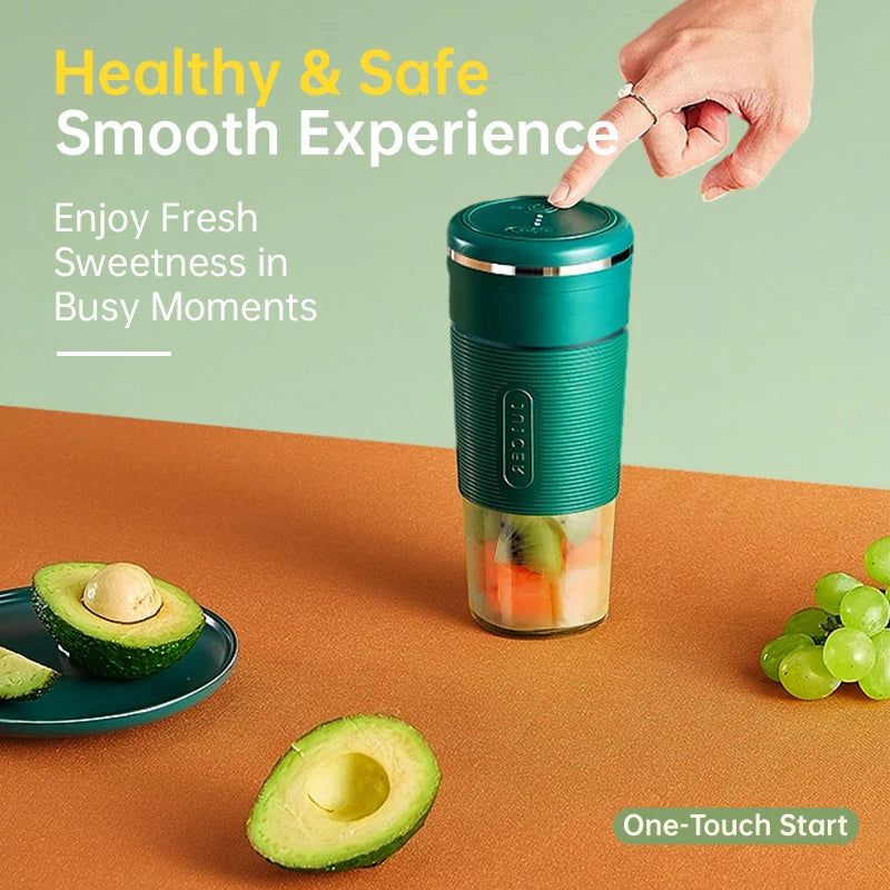 Mini Portable Juicer Bottle USB Charging Electric Juice Cup Home Multi-functional Automatic Fruit Blender For Home Kitchen